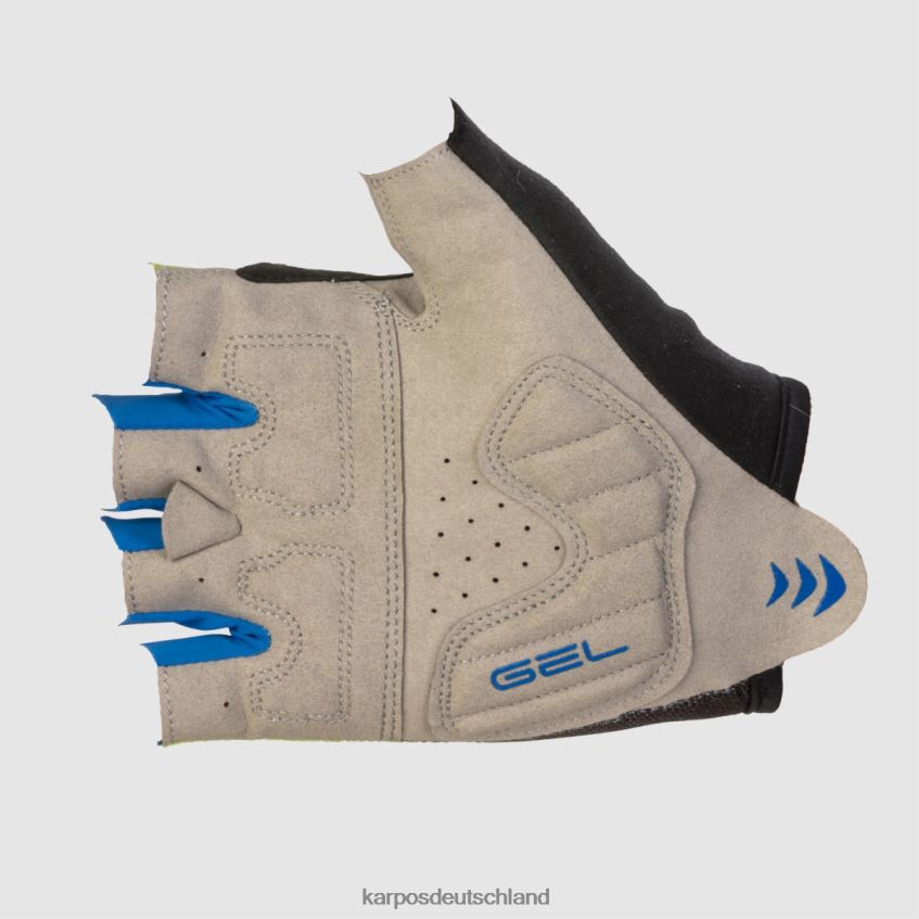 Handschuh| de Karpos Frauen Federia 1/2-Finger-Handschuh Indigo b/schwarz/grün fluo ZV820Z908