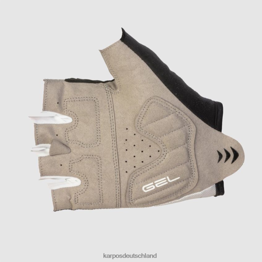 Handschuh| de Karpos Frauen Federia 1/2-Finger-Handschuh weiß schwarz ZV820Z905