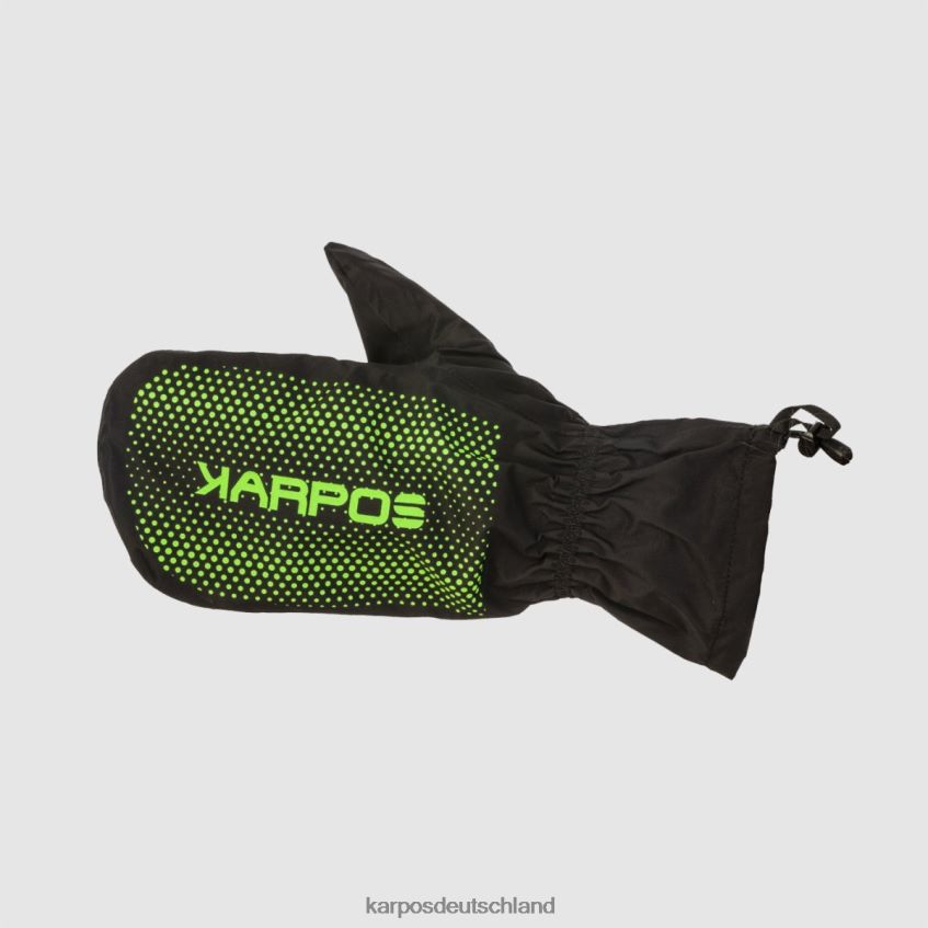Handschuh| de Karpos Frauen Lavaredo Regenhandschuh Schwarz/Grün-Fluo ZV820Z877