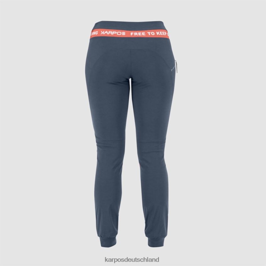 Hose| de Karpos Frauen Easyfrizz mit Hose Vintage-Indigo/heiße Koralle ZV820Z1506