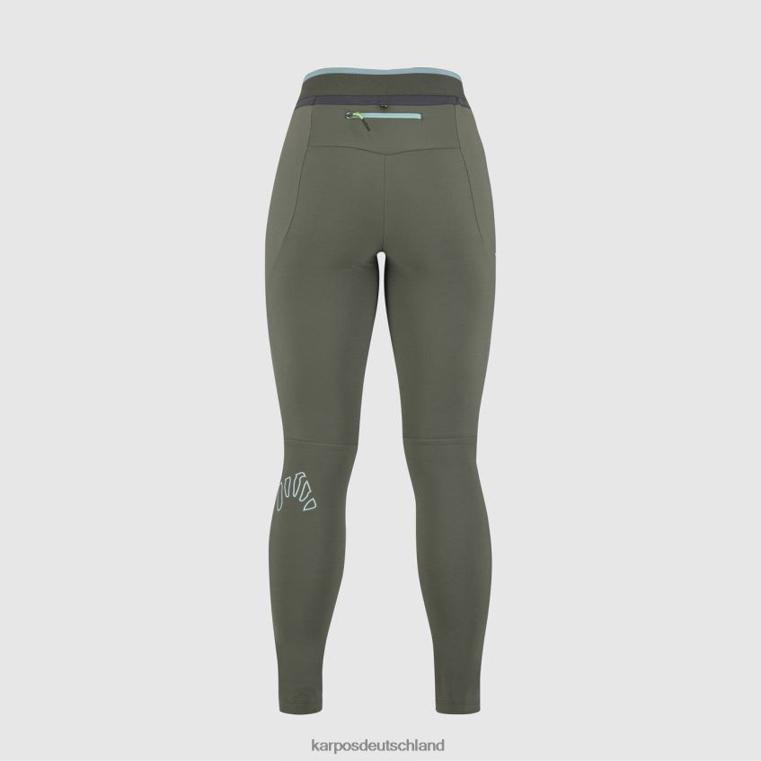 Hose| de Karpos Frauen Lavaredo Plus Winter w Tight Thymian/schwarzer Sand ZV820Z1496
