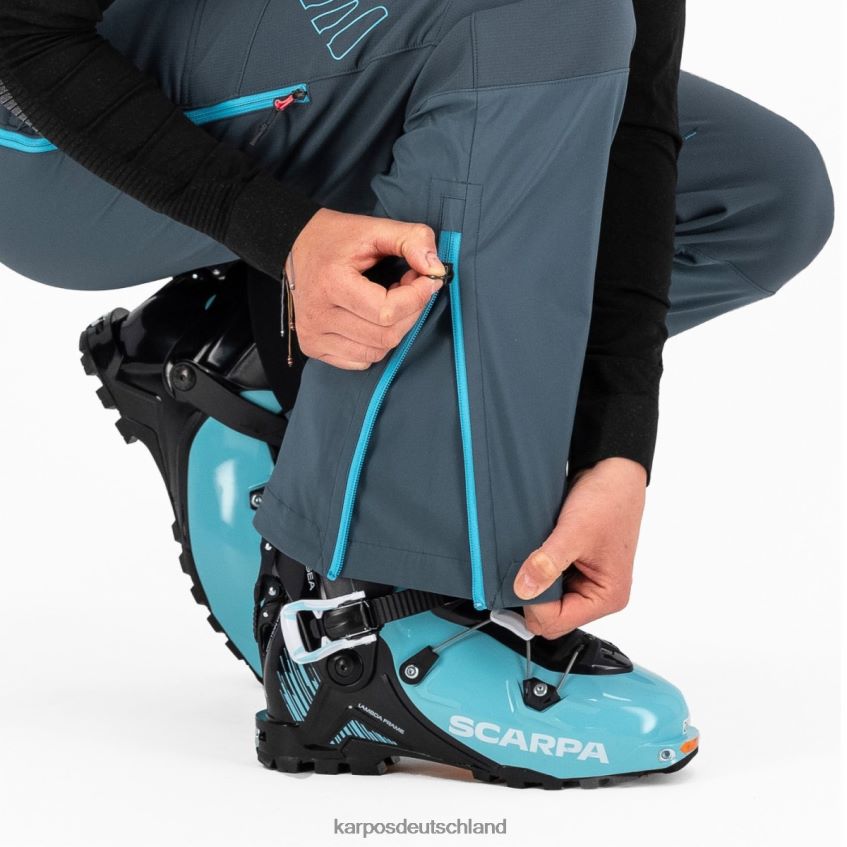 Hose| de Karpos Frauen Marmolada mit Hose dunkler Schiefer/blaues Atoll ZV820Z1401