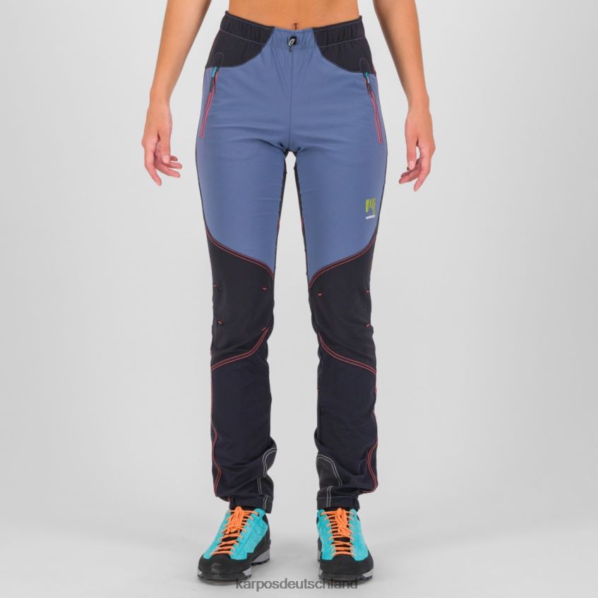 Hose| de Karpos Frauen Rock mit Hose Vintage-Indigo/Schwarz/Koralle ZV820Z1469