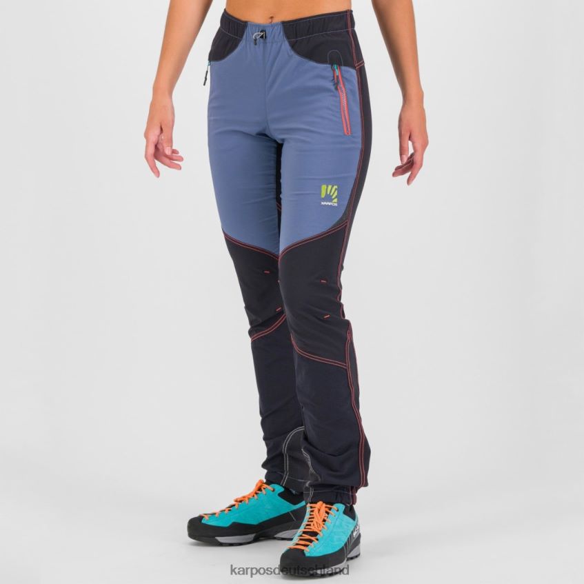 Hose| de Karpos Frauen Rock mit Hose Vintage-Indigo/Schwarz/Koralle ZV820Z1469