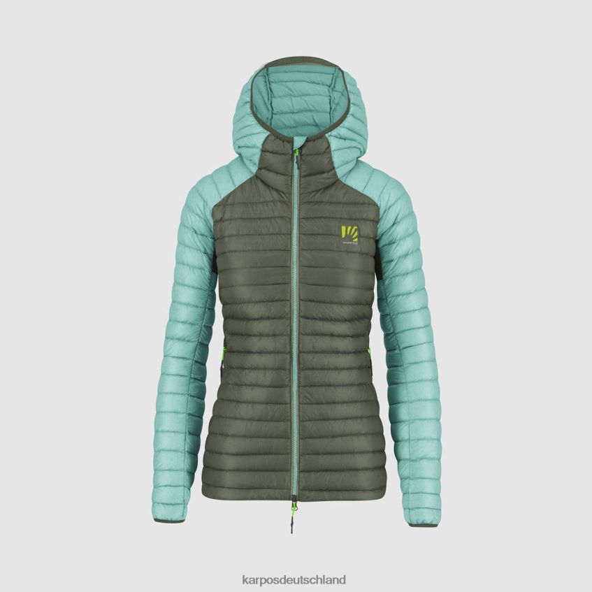 Jacke| de Karpos Frauen Alagna Daunenjacke mit Jacke Thymian/Aqua-Himmel ZV820Z958