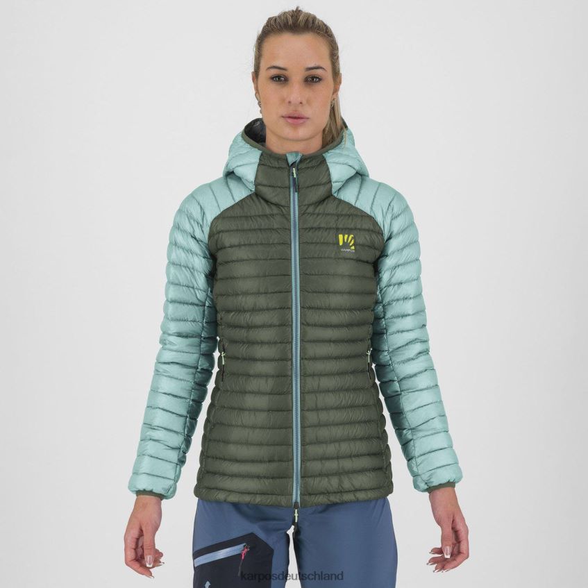 Jacke| de Karpos Frauen Alagna Daunenjacke mit Jacke Thymian/Aqua-Himmel ZV820Z958