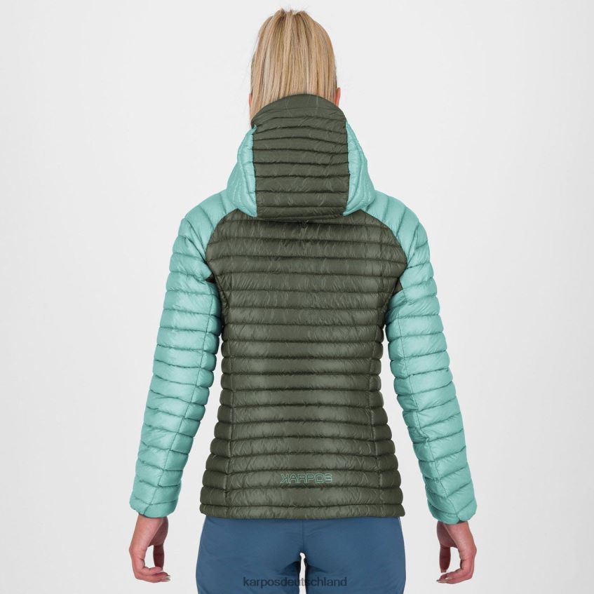 Jacke| de Karpos Frauen Alagna Daunenjacke mit Jacke Thymian/Aqua-Himmel ZV820Z958