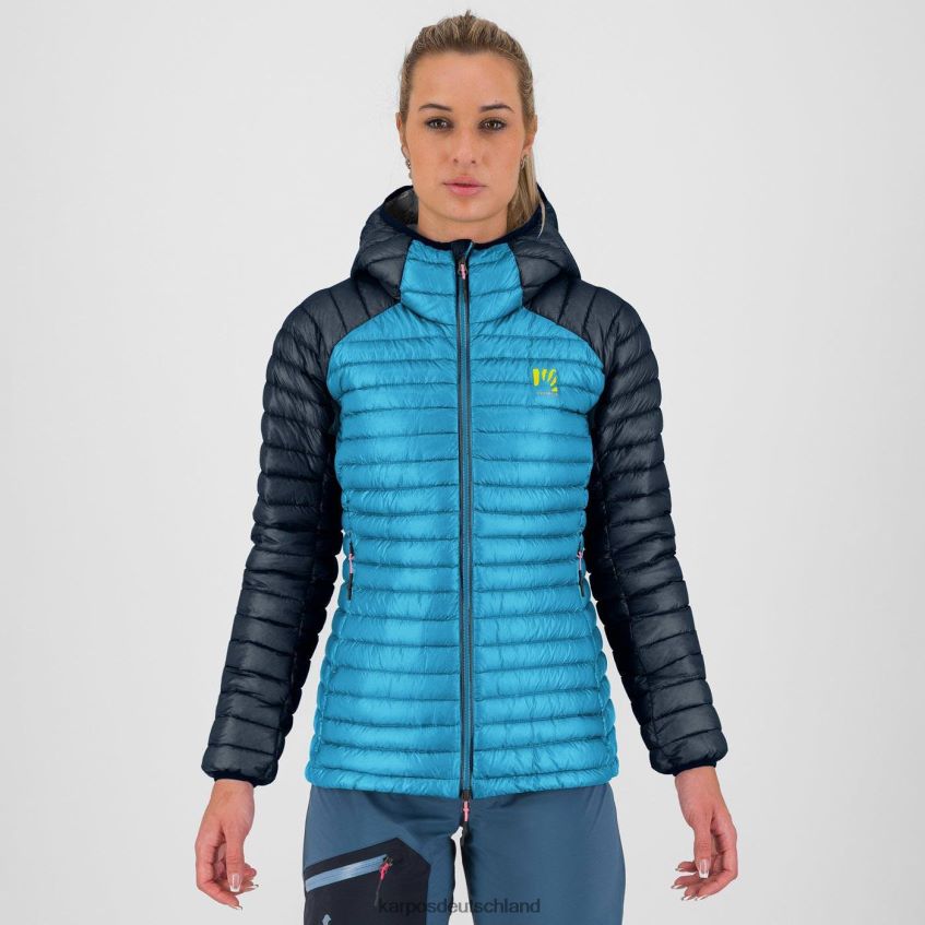 Jacke| de Karpos Frauen Alagna Daunenjacke mit Jacke blaues Atoll/Mitternacht ZV820Z960