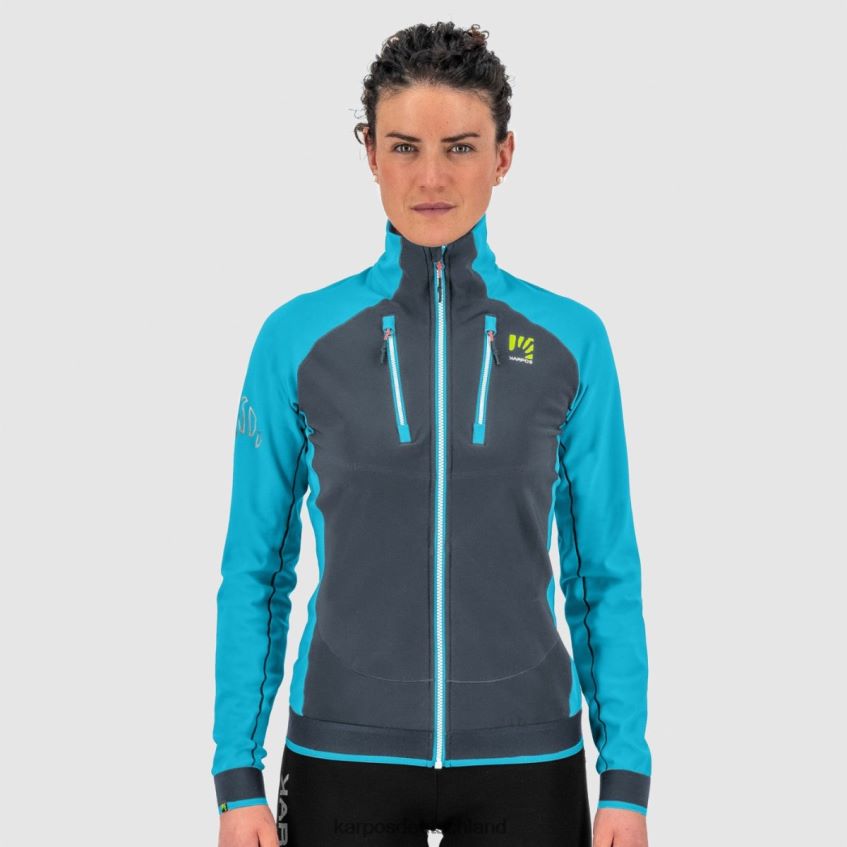 Jacke| de Karpos Frauen Alagna Evo W Jacke dunkler Schiefer/blaues Atoll ZV820Z1075