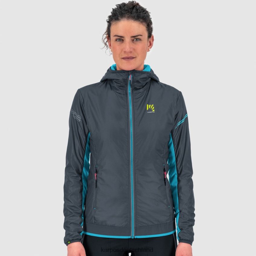 Jacke| de Karpos Frauen Federa W Jacke dunkler Schiefer/blaues Atoll ZV820Z1014