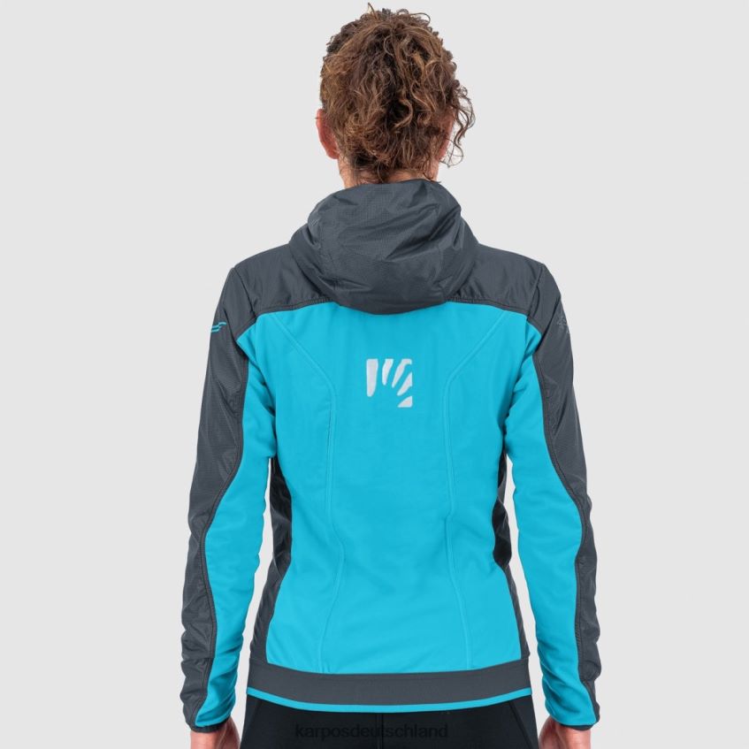 Jacke| de Karpos Frauen Federa W Jacke dunkler Schiefer/blaues Atoll ZV820Z1014