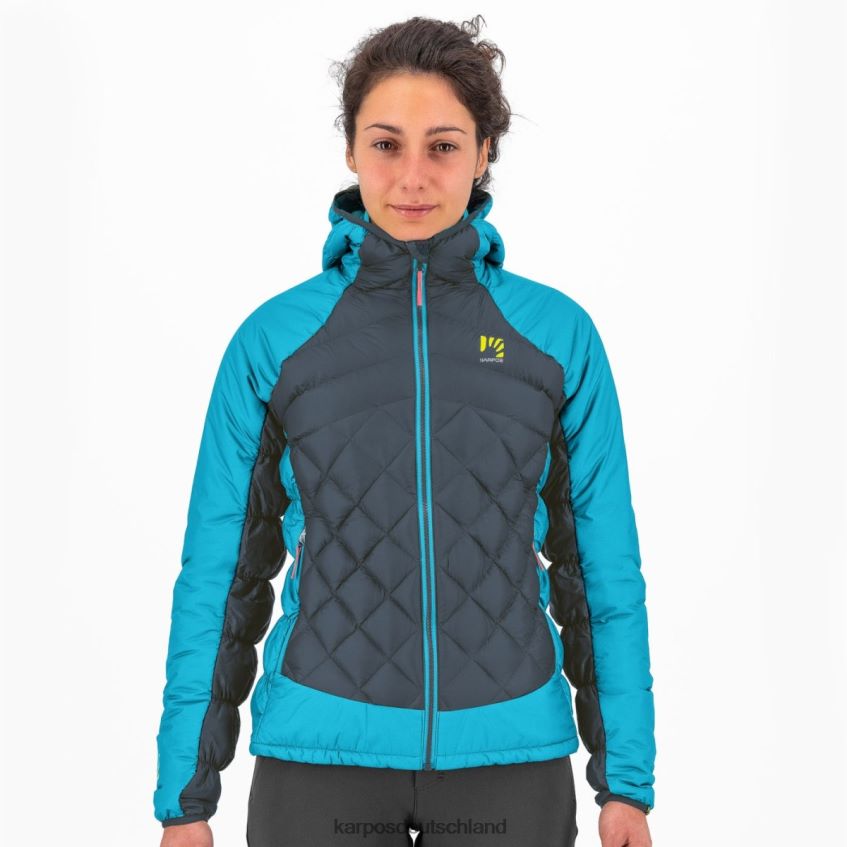 Jacke| de Karpos Frauen Lastei Active Plus W Jacke dunkler Schiefer/blaues Atoll ZV820Z988
