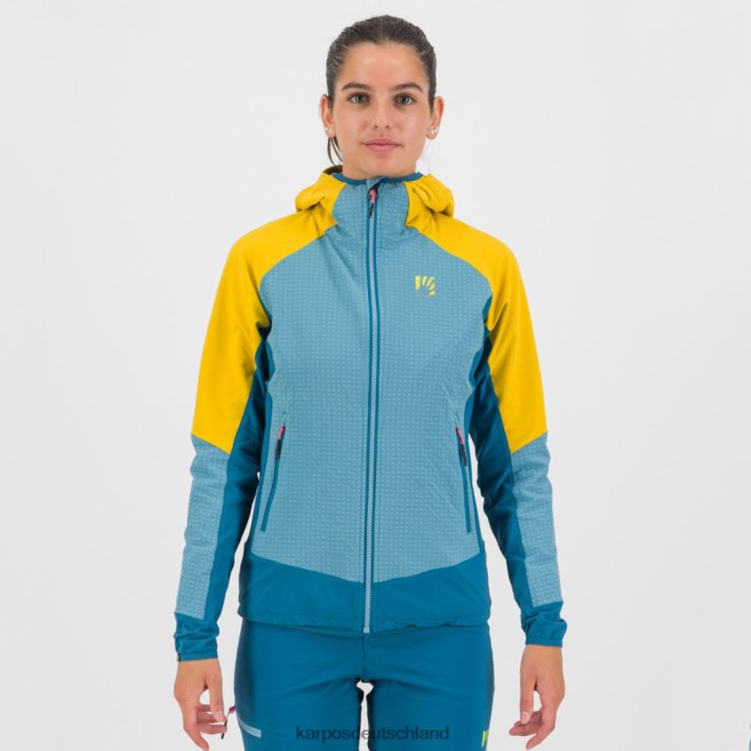 Jacke| de Karpos Frauen Leder mit Jacke Adriablau/Zitronencurry/Cors ZV820Z1048