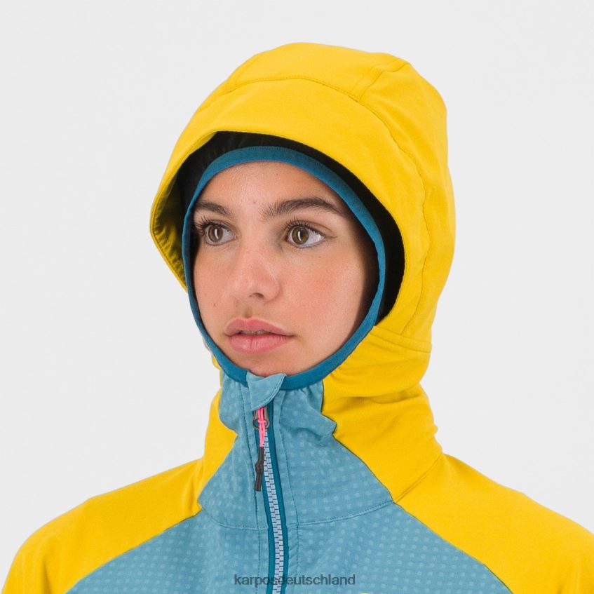 Jacke| de Karpos Frauen Leder mit Jacke Adriablau/Zitronencurry/Cors ZV820Z1048