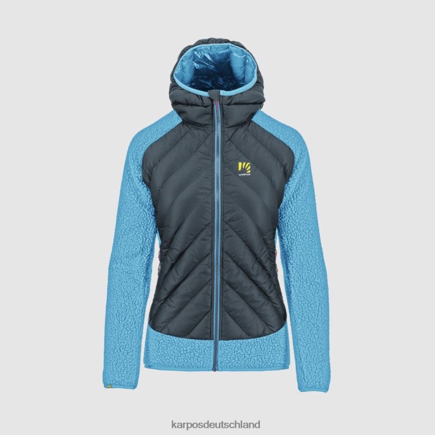 Jacke| de Karpos Frauen Marmarole mit Tech-Jacke dunkler Schiefer/blaues Atoll ZV820Z996
