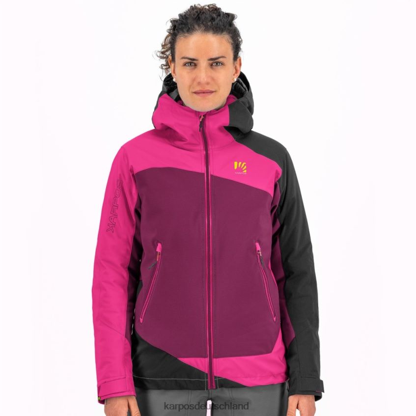 Jacke| de Karpos Frauen Marmolada mit Jacke Himbeere R/Kabarett/Schwarz ZV820Z976