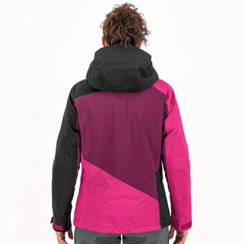 Jacke| de Karpos Frauen Marmolada mit Jacke Himbeere R/Kabarett/Schwarz ZV820Z976