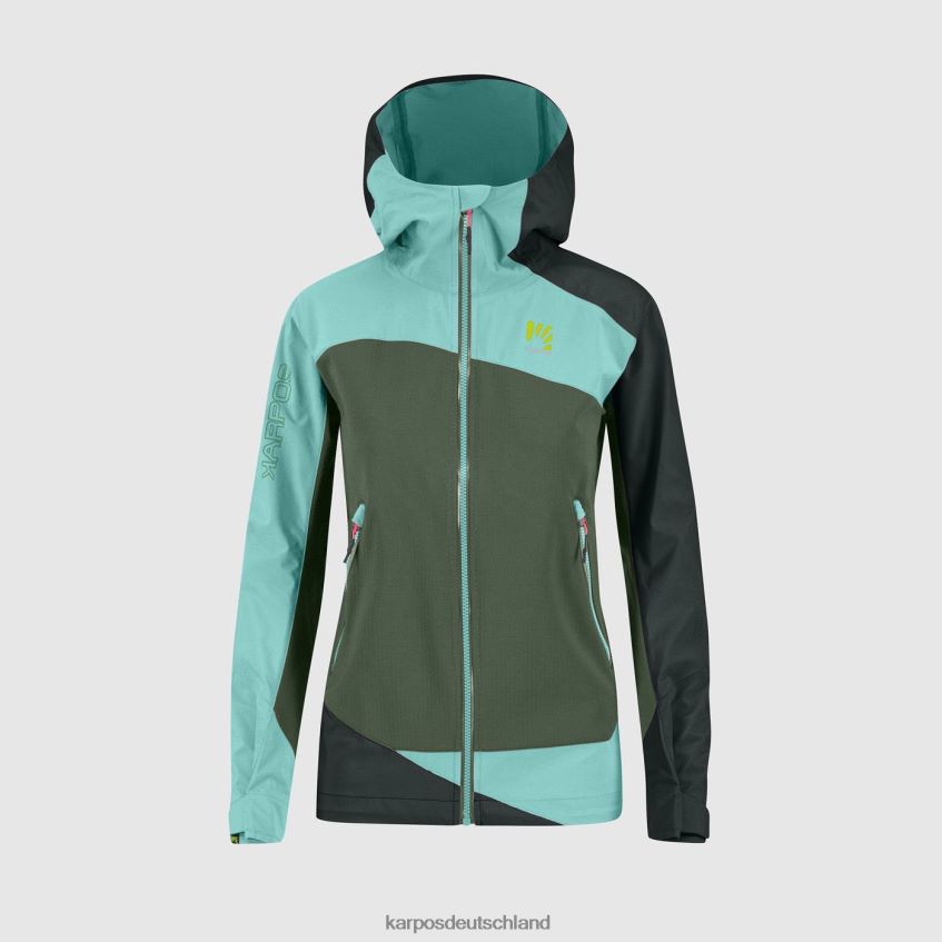 Jacke| de Karpos Frauen Marmolada mit Jacke Thymian/Aqua-Himmel/schwarzer Sand ZV820Z978