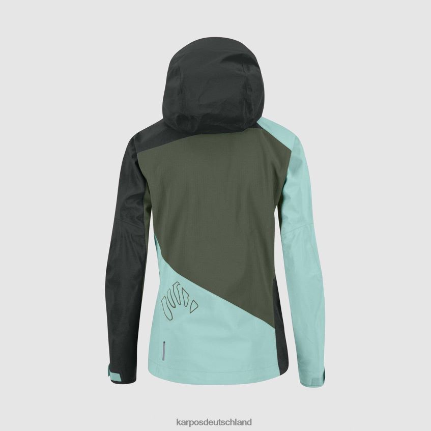 Jacke| de Karpos Frauen Marmolada mit Jacke Thymian/Aqua-Himmel/schwarzer Sand ZV820Z978