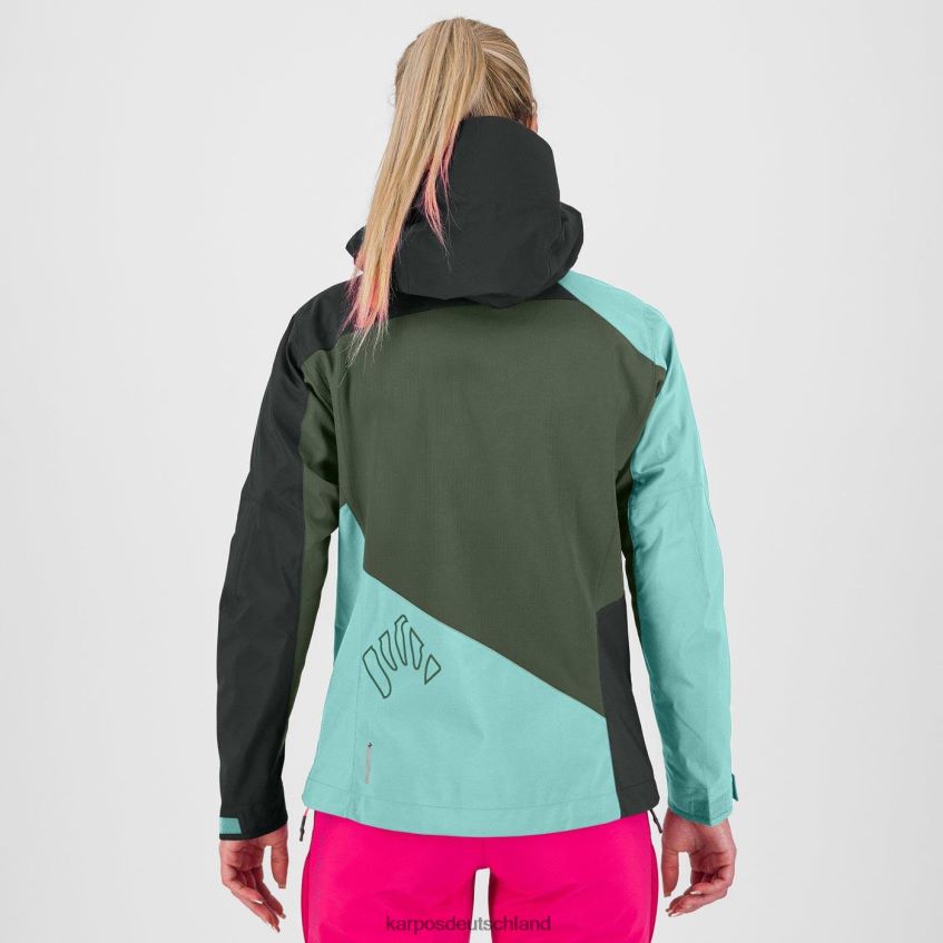 Jacke| de Karpos Frauen Marmolada mit Jacke Thymian/Aqua-Himmel/schwarzer Sand ZV820Z978