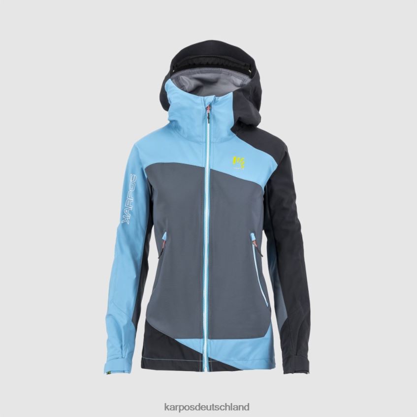 Jacke| de Karpos Frauen Marmolada mit Jacke dunkler Schiefer/blaues Atoll/schwarz ZV820Z977