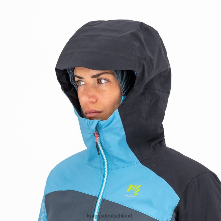 Jacke| de Karpos Frauen Marmolada mit Jacke dunkler Schiefer/blaues Atoll/schwarz ZV820Z977