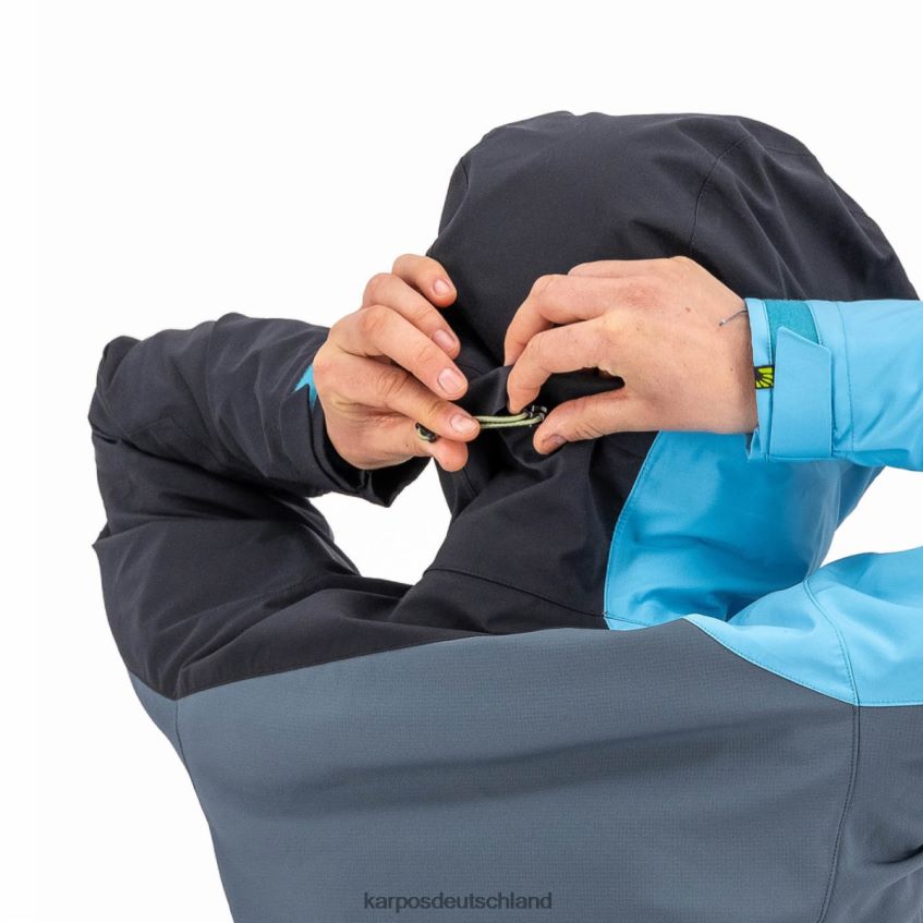 Jacke| de Karpos Frauen Marmolada mit Jacke dunkler Schiefer/blaues Atoll/schwarz ZV820Z977