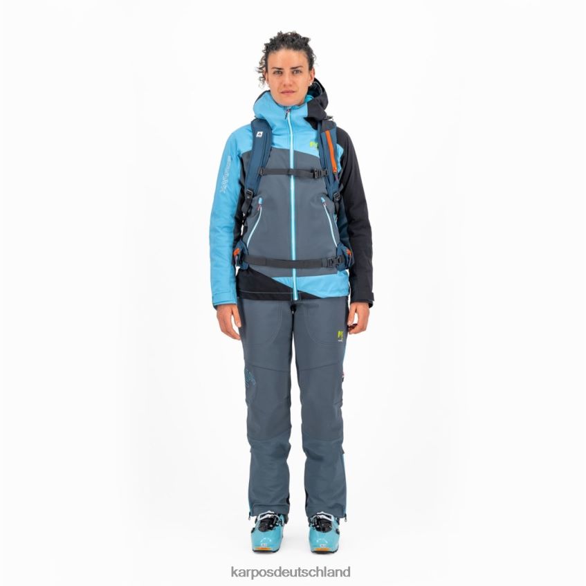 Jacke| de Karpos Frauen Marmolada mit Jacke dunkler Schiefer/blaues Atoll/schwarz ZV820Z977