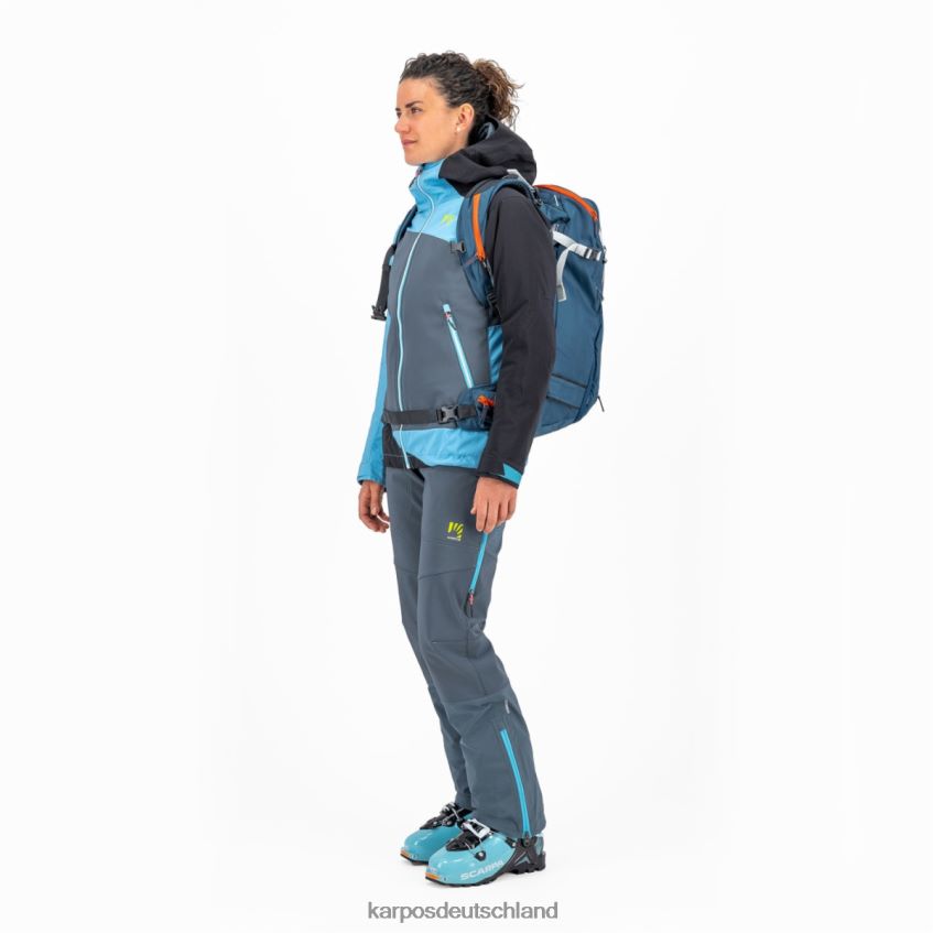 Jacke| de Karpos Frauen Marmolada mit Jacke dunkler Schiefer/blaues Atoll/schwarz ZV820Z977