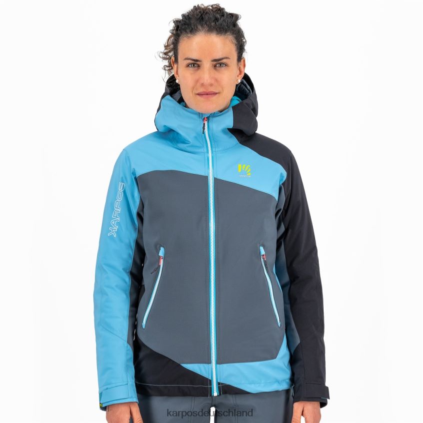 Jacke| de Karpos Frauen Marmolada mit Jacke dunkler Schiefer/blaues Atoll/schwarz ZV820Z977