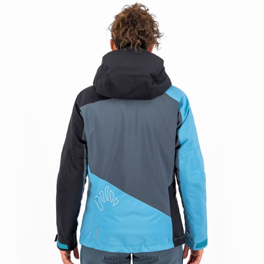 Jacke| de Karpos Frauen Marmolada mit Jacke dunkler Schiefer/blaues Atoll/schwarz ZV820Z977