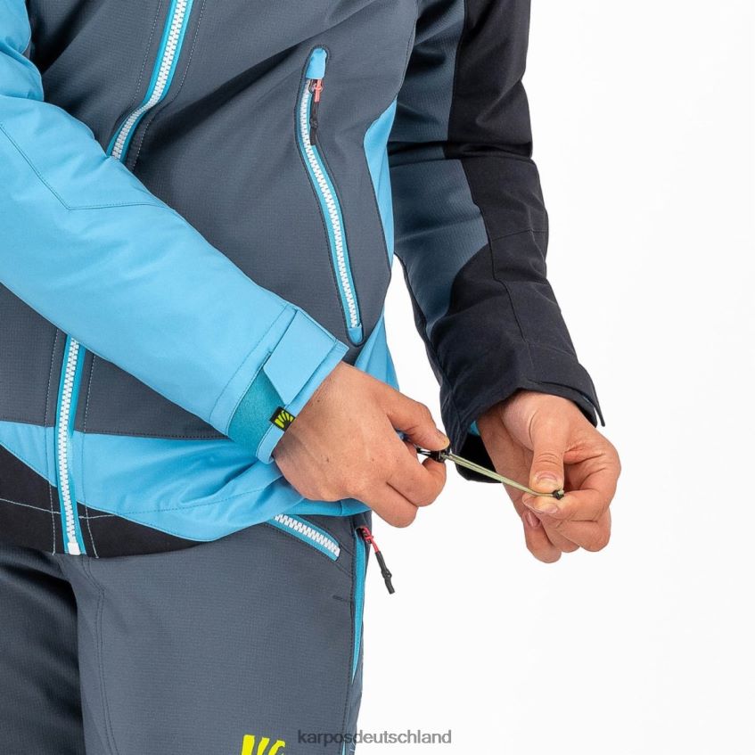 Jacke| de Karpos Frauen Marmolada mit Jacke dunkler Schiefer/blaues Atoll/schwarz ZV820Z977