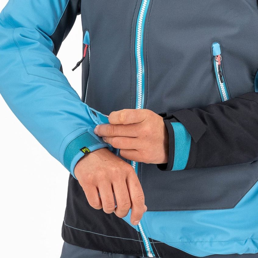 Jacke| de Karpos Frauen Marmolada mit Jacke dunkler Schiefer/blaues Atoll/schwarz ZV820Z977