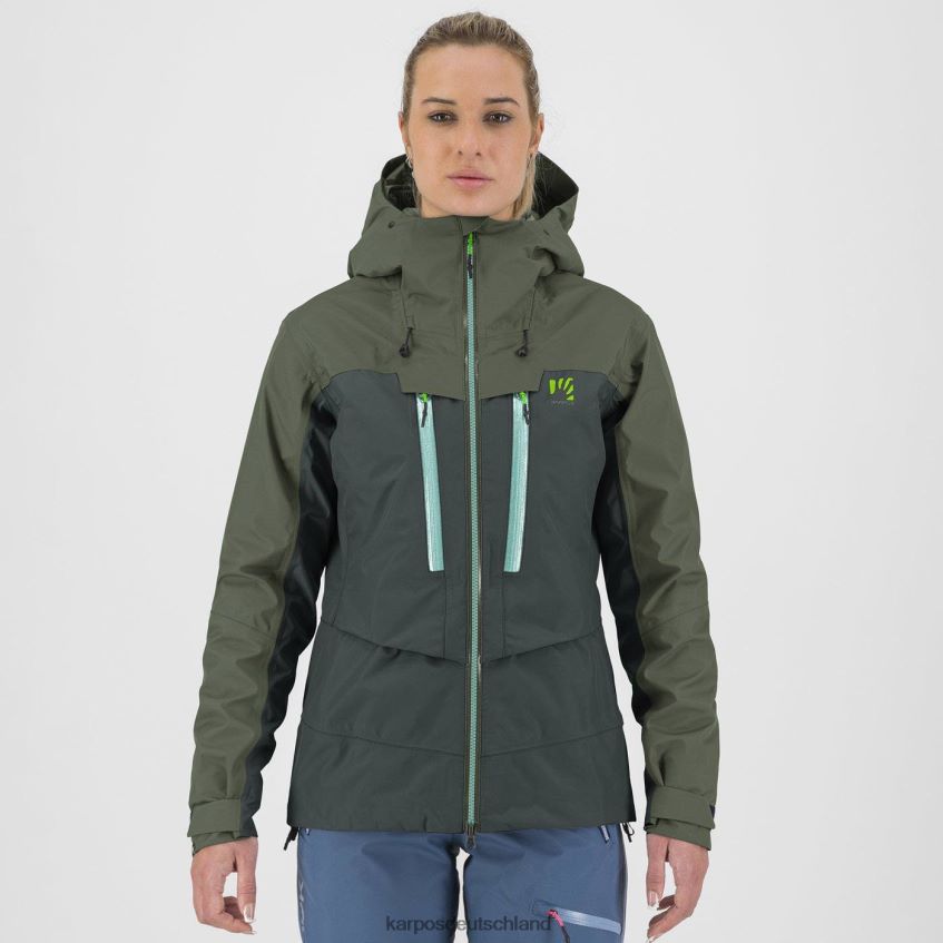 Jacke| de Karpos Frauen Midi-Shell mit Jacke schwarzer Sand/Thymian ZV820Z949