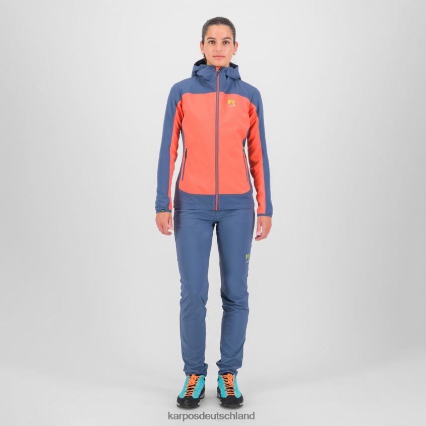 Jacke| de Karpos Frauen Parete mit Jacke Heiße Koralle/Vintage-Indigo ZV820Z1097