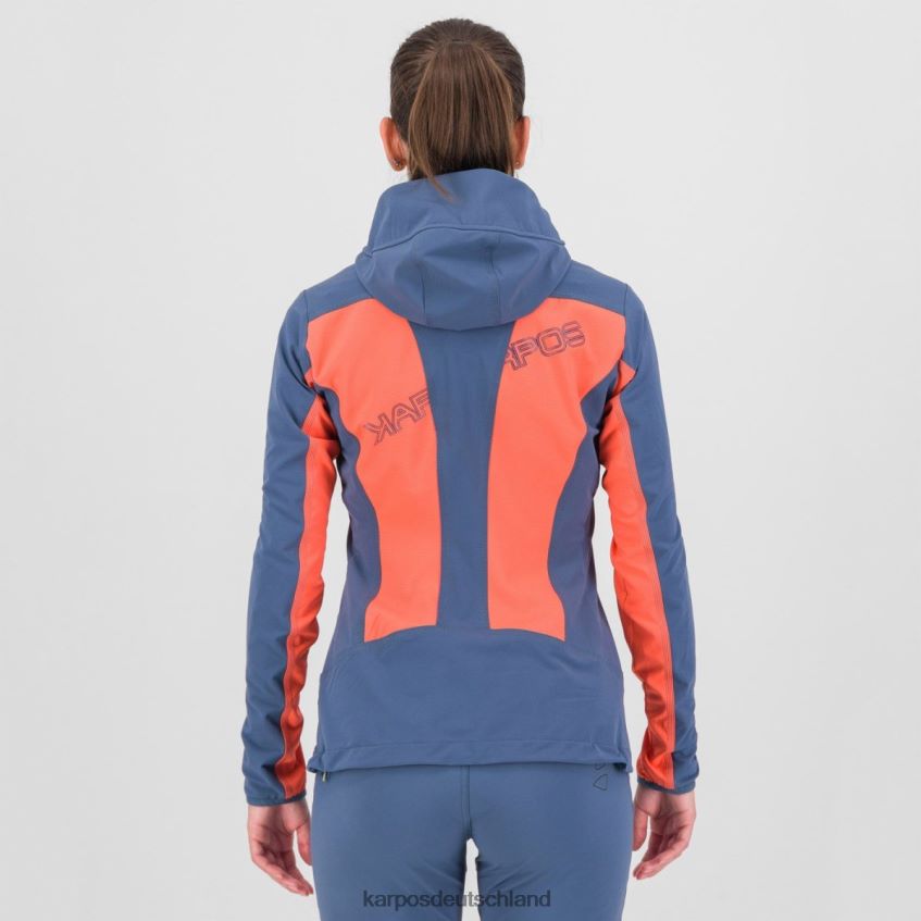 Jacke| de Karpos Frauen Parete mit Jacke Heiße Koralle/Vintage-Indigo ZV820Z1097