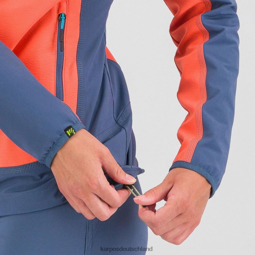 Jacke| de Karpos Frauen Parete mit Jacke Heiße Koralle/Vintage-Indigo ZV820Z1097