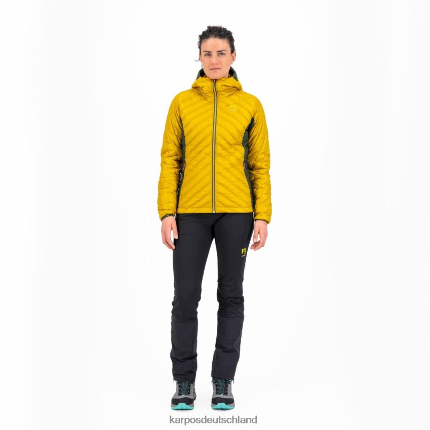 Jacke| de Karpos Frauen Sas Plat W Jacke Goldflocken/Dschungelgrün ZV820Z1008