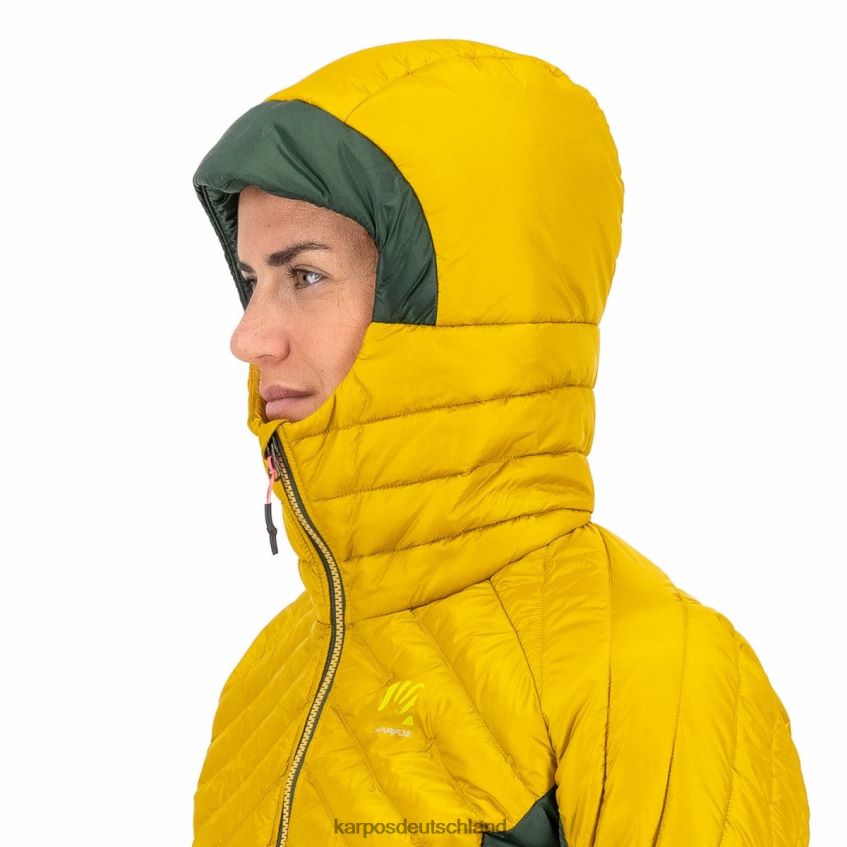 Jacke| de Karpos Frauen Sas Plat W Jacke Goldflocken/Dschungelgrün ZV820Z1008