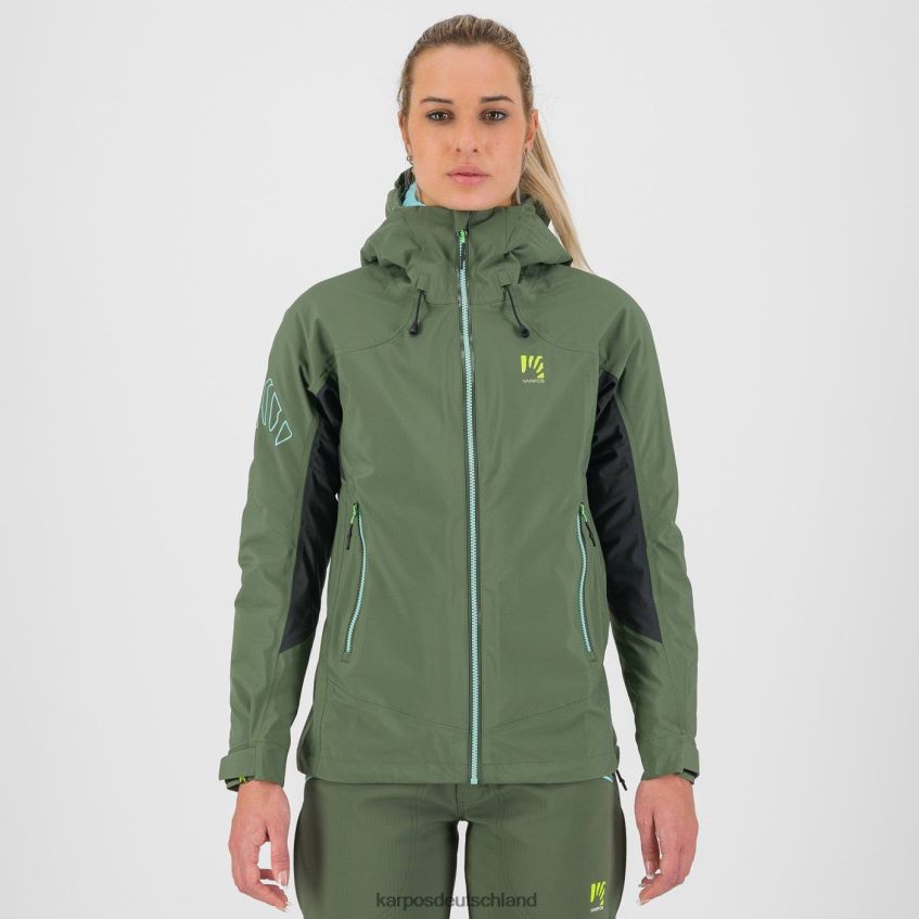 Jacke| de Karpos Frauen Storm Evo W Jacke Thymian/schwarzer Sand ZV820Z969