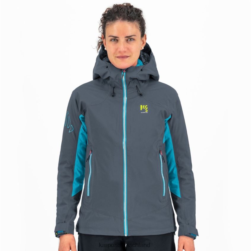 Jacke| de Karpos Frauen Storm Evo W Jacke dunkler Schiefer/blaues Atoll ZV820Z967