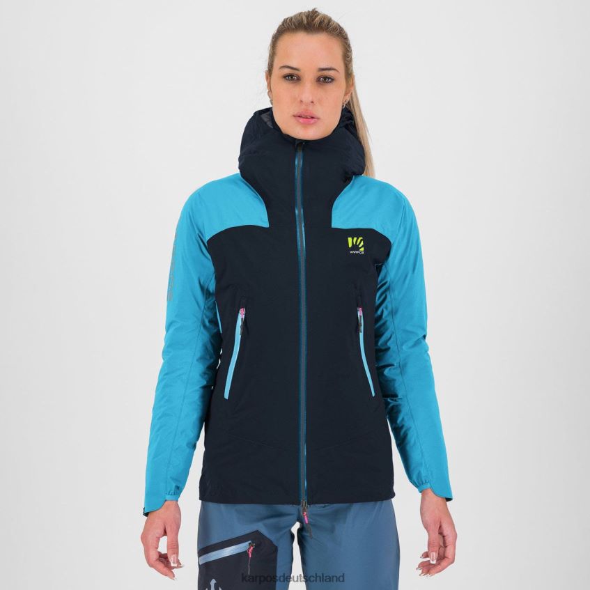 Jacke| de Karpos Frauen Valsesia Shell mit Jacke vulkanisches/blaues Atoll ZV820Z953
