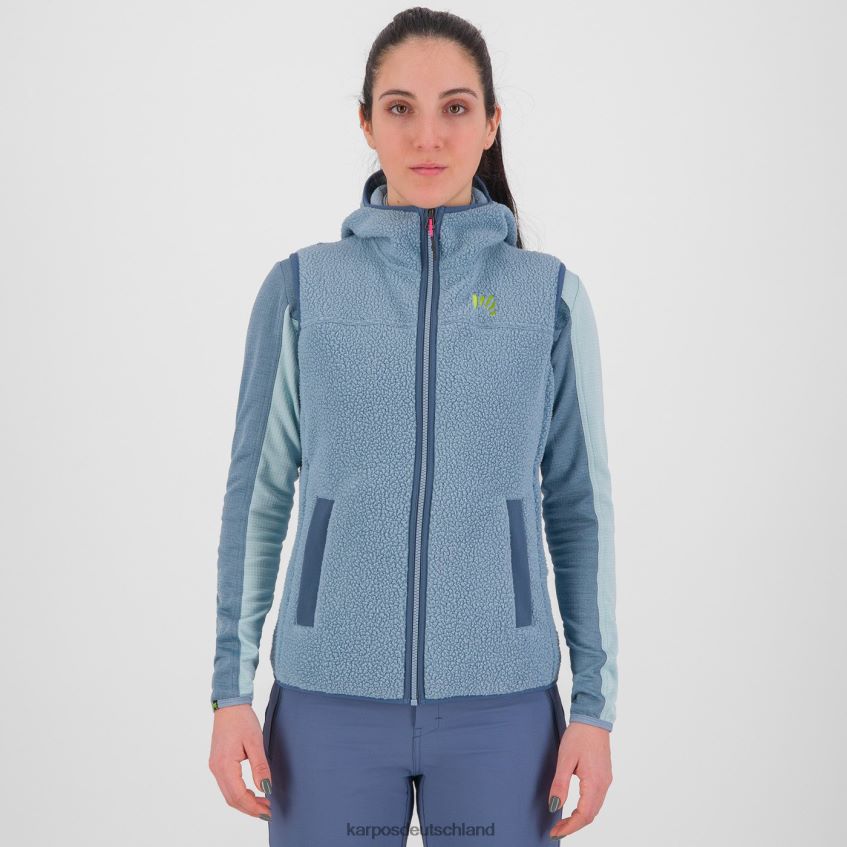 Weste| de Karpos Frauen 80er Jahre Kapuzenpullover mit Weste Bergfrühling ZV820Z1092