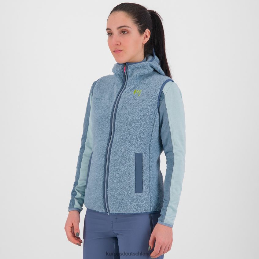 Weste| de Karpos Frauen 80er Jahre Kapuzenpullover mit Weste Bergfrühling ZV820Z1092