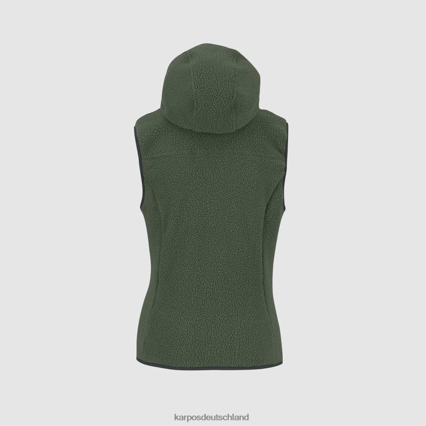 Weste| de Karpos Frauen 80er Jahre Kapuzenpullover mit Weste Thymian ZV820Z1091