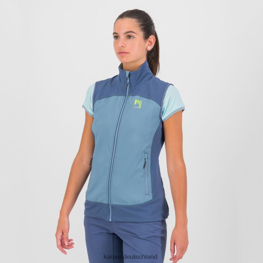 Weste| de Karpos Frauen Parete mit Weste Frühlingssee/Vintage-Indigo ZV820Z1103