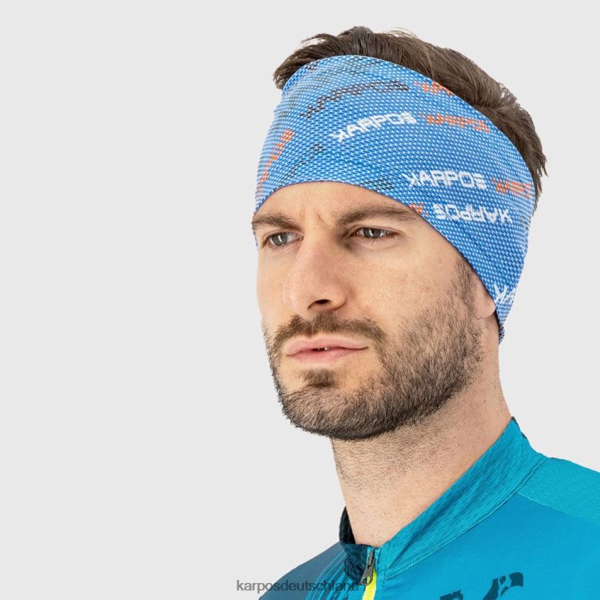 Kopfbedeckung | de Karpos Frauen Kopfband verschoben Indigo b./Mandarine t. ZV820Z805