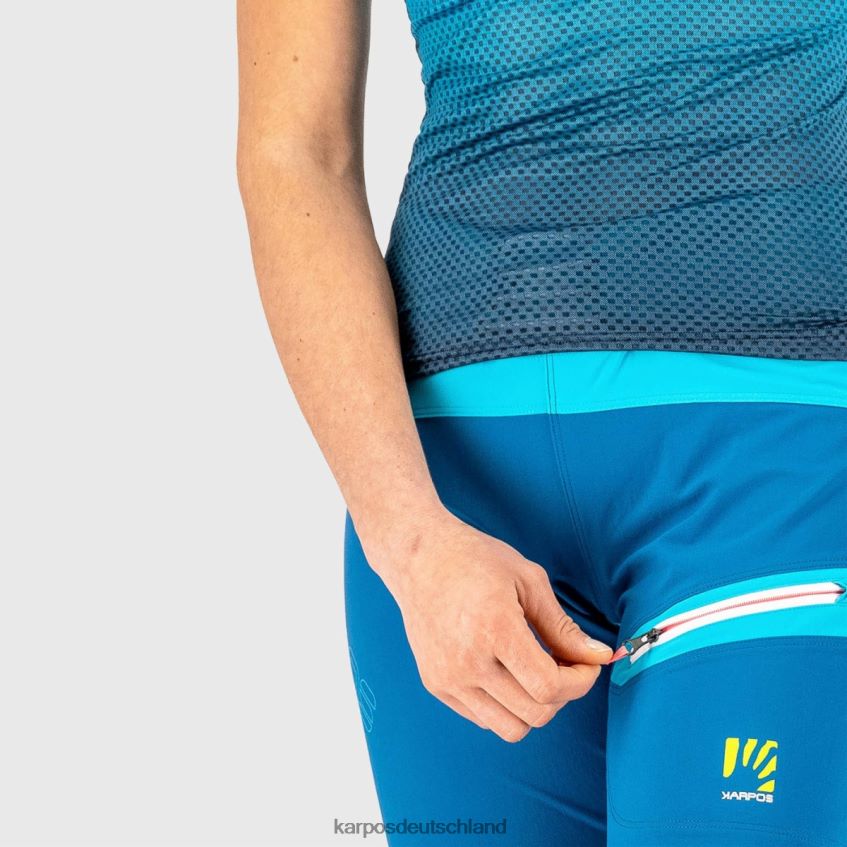 kurz| de Karpos Frauen Val di Dentro mit Bermuda marokkanisches Blau/Bluebird ZV820Z1576