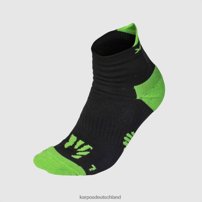 Socke| de Karpos Frauen Lavaredo-Socken Schwarz/Grün-Fluo ZV820Z937