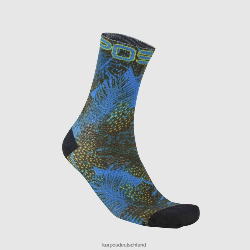 Socke| de Karpos Frauen grüne Feuersocken Schwarz/Indigo/hohe Sichtbarkeit ZV820Z924